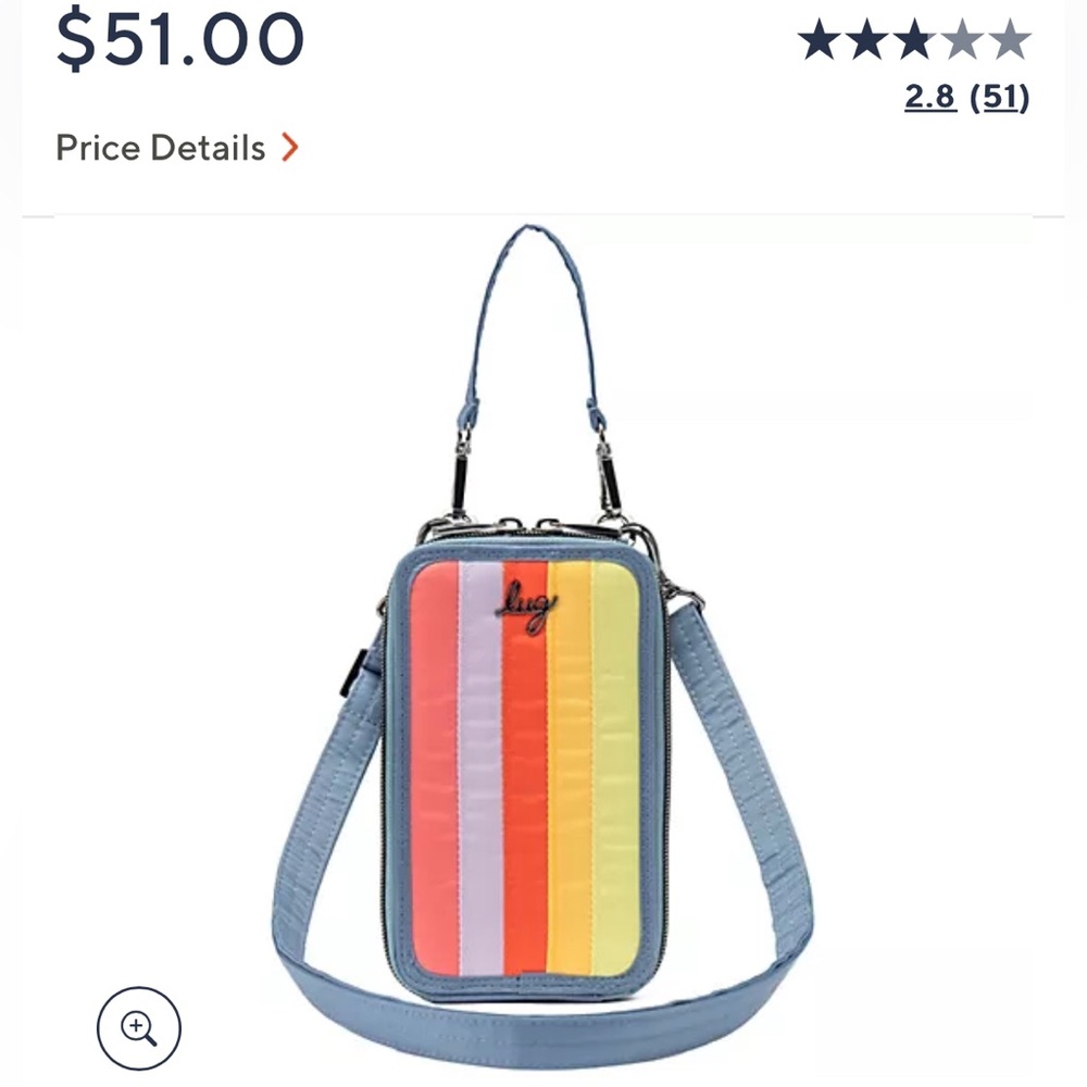 NWT Lug Classic Cellphone Crossbody - Pike Icepop